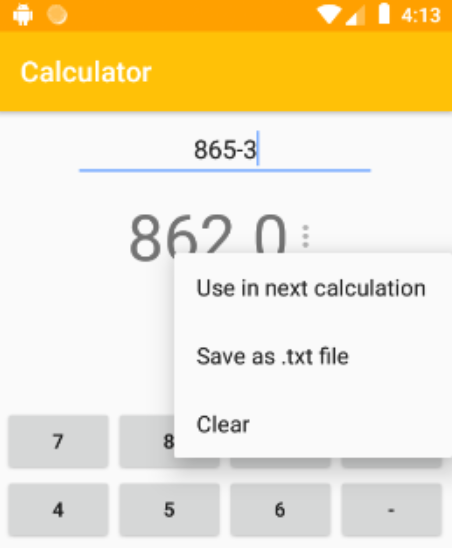 Calculator app screenshot